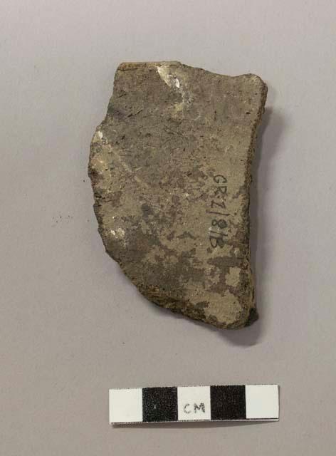 Ceramic plain rim sherd