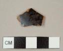 Black lead-glazed red earthenware sherd, possibly Buckley type