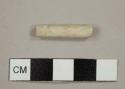 Kaolin/White ball clay pipe stem fragment with a 5/64 inch bore diameter