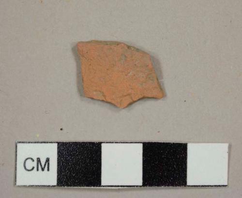 Unglazed red earthenware sherd