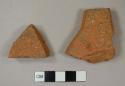 Brick roof tile fragments