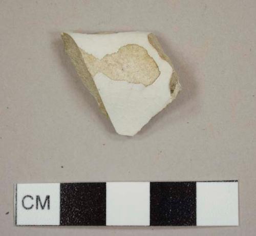 Ironstone rim sherd to a pitcher or jar with flared lip