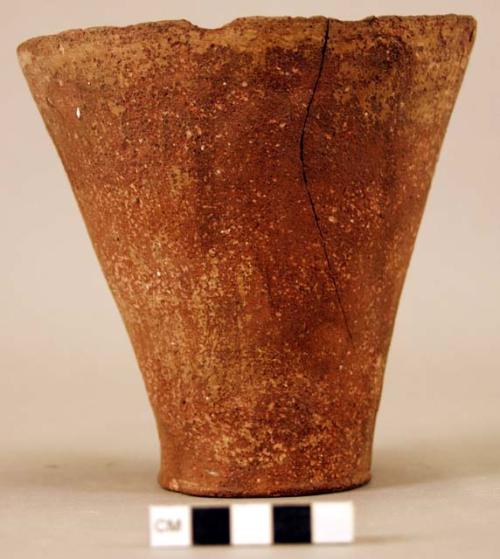 Wide mouthed, conical vase