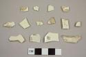 Creamware sherds, including one footring sherd to a possible bowl or cup