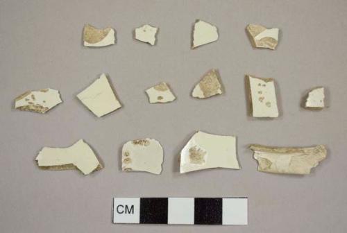 Creamware sherds, including one footring sherd to a possible bowl or cup