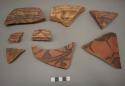 Polychrome potsherds