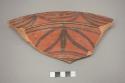 Painted potsherd (Later Indus) 5.37" long - Jhukar painted, pink paste, red & pi