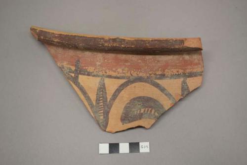 Painted potsherd (7.62" long)