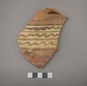 Painted potsherd (4.9" long)