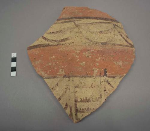 Painted potsherd (9.4" long)