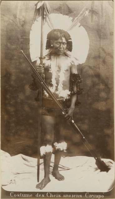 Man with headdress and spear