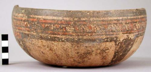 Painted earthen dish