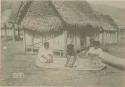 Sakalave women weaving a mat