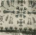 Textile with hand-inked design