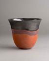 Beaker, black topped ware, thin red polished sides