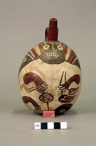 Polychrome effigy jar