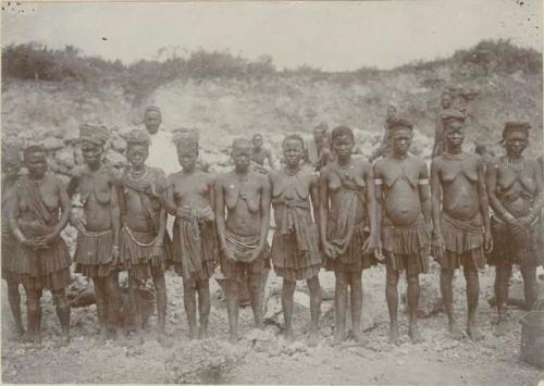 Group of women standing in a line