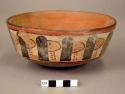 Bowl painted in polychrome with trophy heads