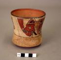 Bowl painted in polychrome with two "horrible birds" or mythical condors
