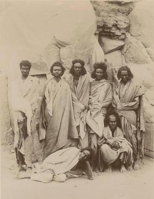 Group in front of rocks