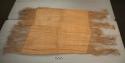 Straw mat with fringe, approx. 32" wide, 35" long