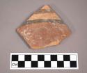 Ceramic body sherd with painted banded decoration on exterior
