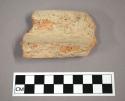 Ceramic sherd, unglazed shallow rim and body