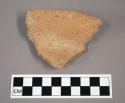 Ceramic sherd, shallow, steep-sided rim and base