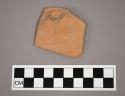 Ceramic body sherd with painted geometric design on exterior