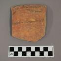 Ceramic body sherd with painted geometric design on exterior