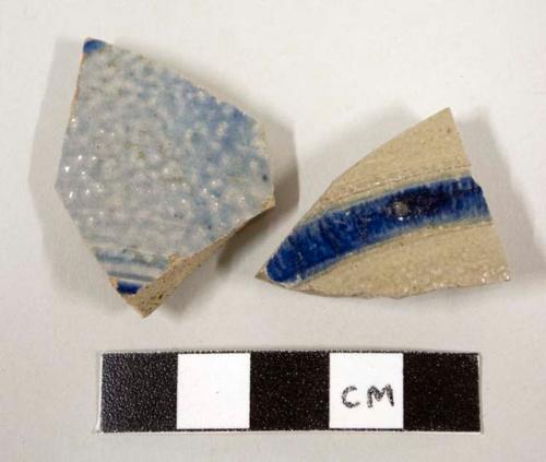 Salt-glazed stoneware (westerwald) sherds