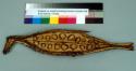 Palm-leaf printing form (legged animal) for tapa cloth