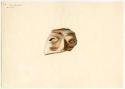 Effigy jar fragment, Magill watercolors of vessels, Hemenway Southwest Expedition Records 1886-89