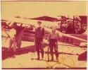 George Mottur and Richard Ross in front of a plane, leaving Tenosique for Lacanja village
