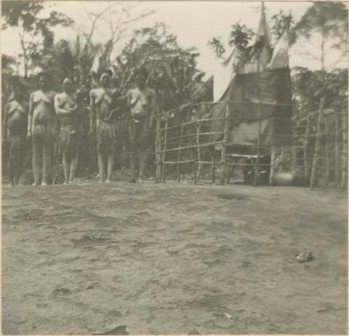 Fake grave of Bene chief and his widows in mourning