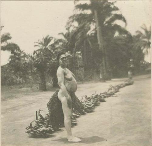 Widow of Bene chief in mourning costume