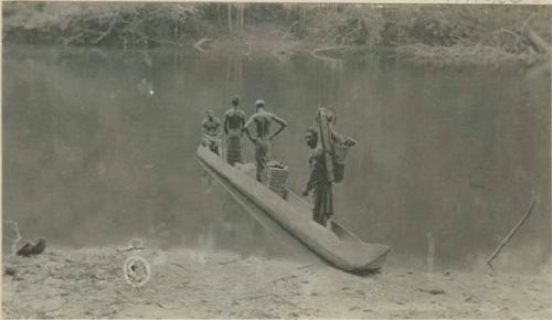 Caravan crossing a stream