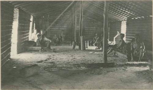 Interior of Bene chief's palaver house