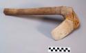 Hoe of turtle bone, on handle