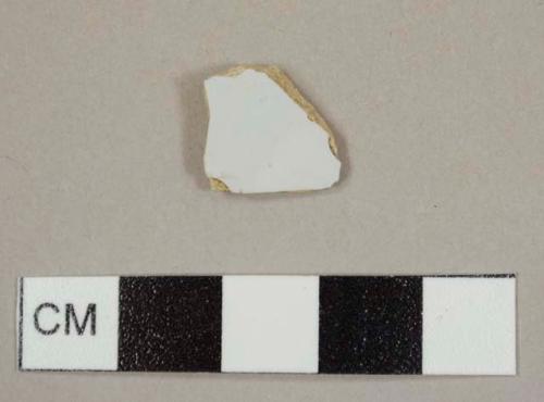 Tin-glazed buff earthenware sherd