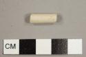 Kaolin/White ball clay pipe stem fragment with a 7/64 inch bore hole