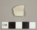 Burned whiteware sherd