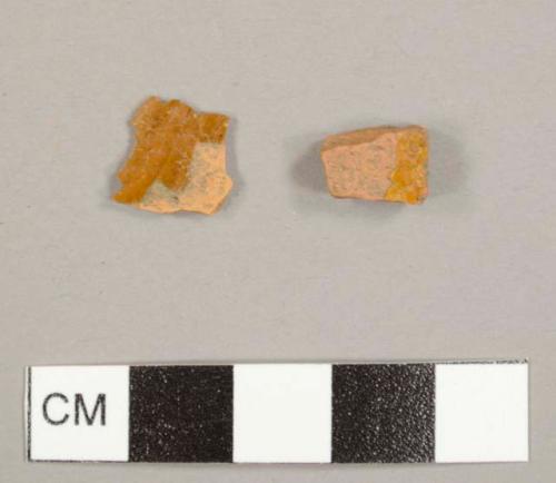 Lead glazed red earthenware sherds