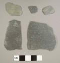 Slate roof tile fragments