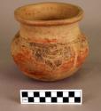 Jar, painted and incised; Round-bottom, wide-mouth jar, shoulder design; Period