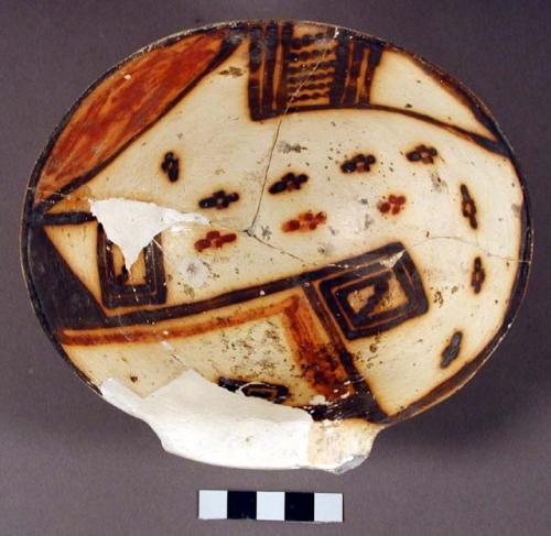 Part sikyatki polychrome ladle bowl pottery