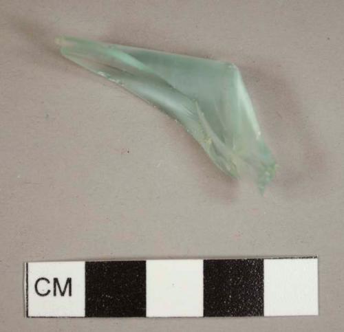 Aqua bottle glass lip fragment with 5 cm diameter mouth