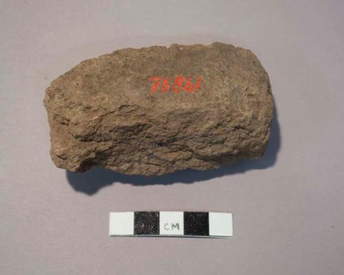 Baked clay fragment, rectangular