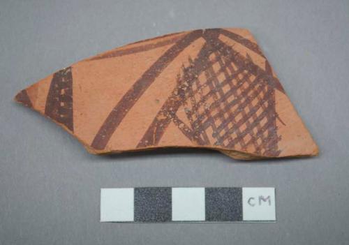 Painted potsherd