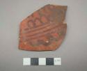 Painted potsherd